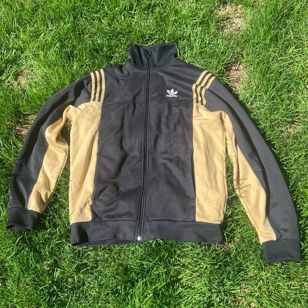 Adidas Black and Gold Track Jacket